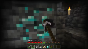 Minecraft játékmenet, gyémántbányászat